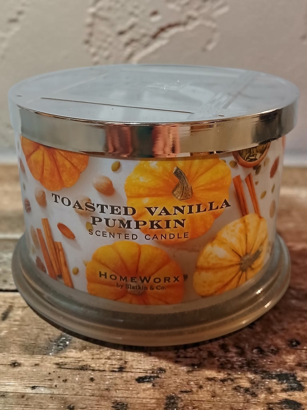HOMEWORX Toasted Vanilla Pumpkin Scented Candle - Orange
